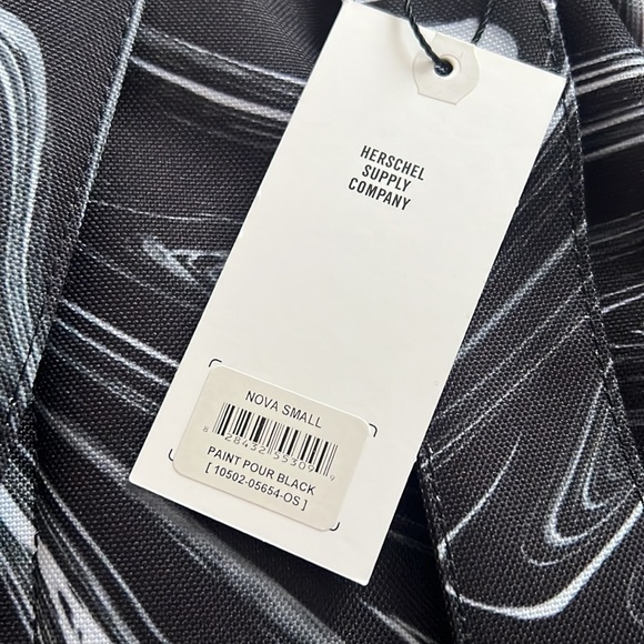 Herschel Nova Small Backpack | Paint Pour Black | School Bag - Picture 7 of 10